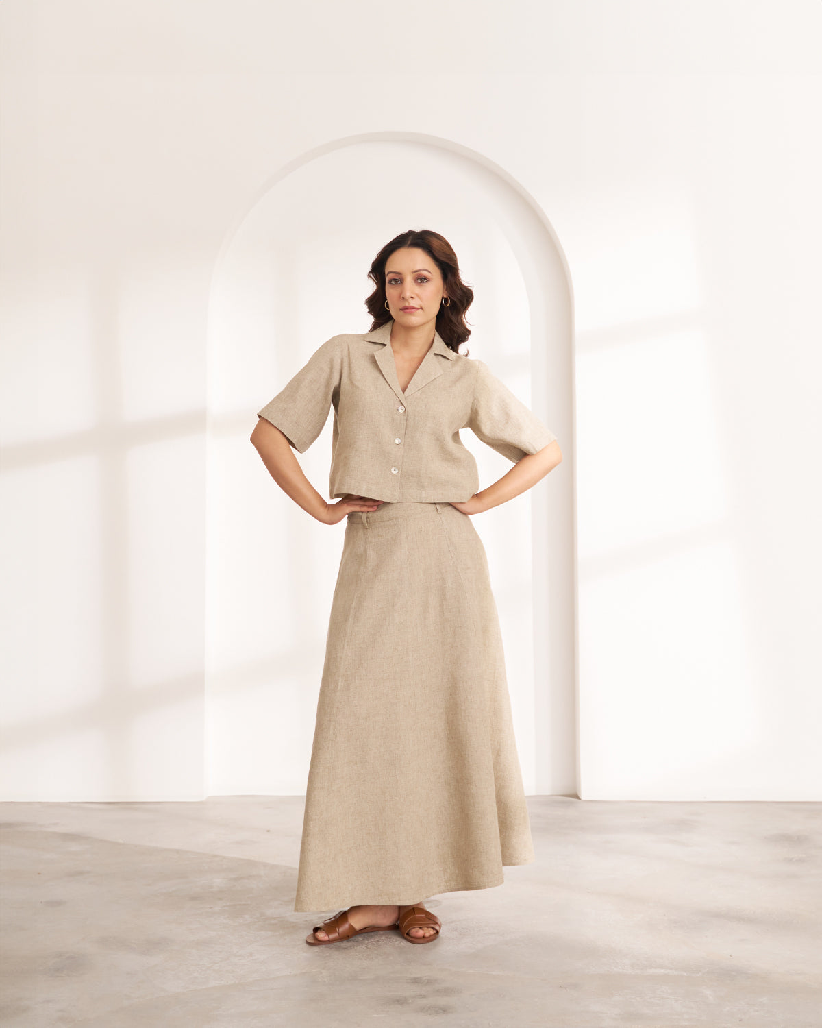 The Sand Beige Hemp Skirt