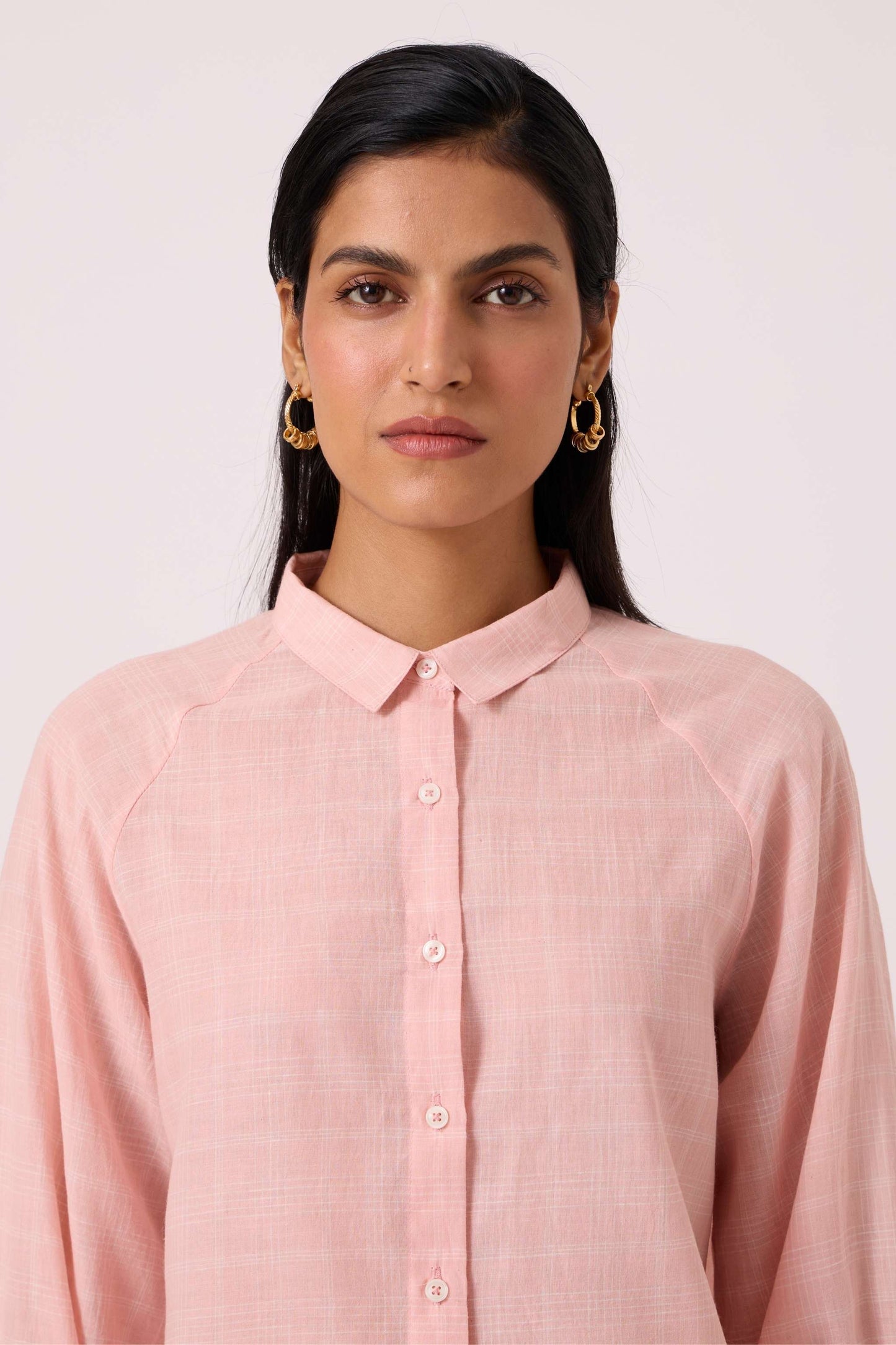 Yeji Pink Handwoven Shirt