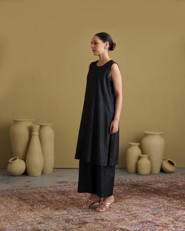 Black Silk Cotton Set