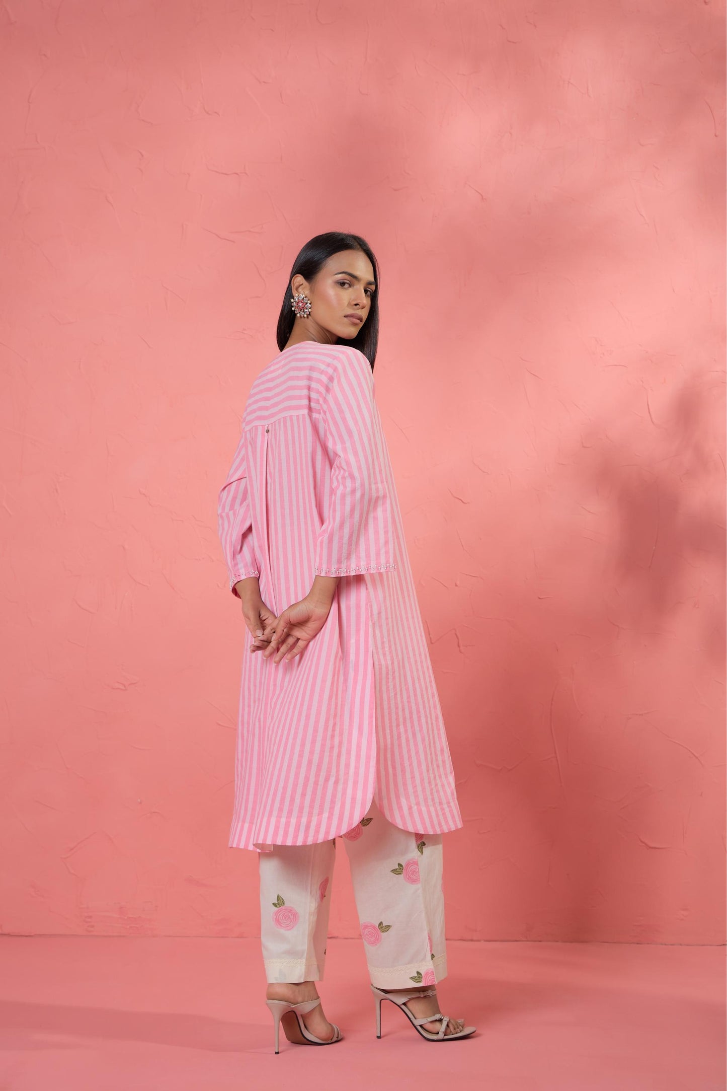 Gul-rose Stripe Set