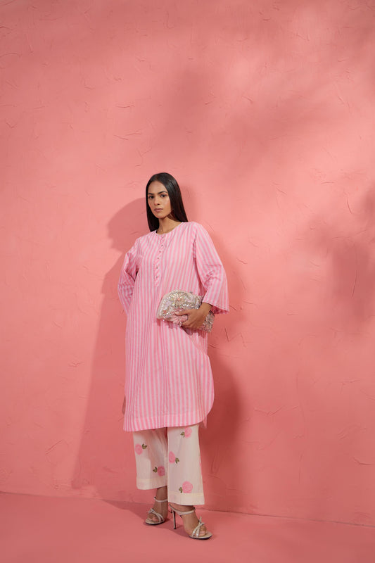 Gul-rose Stripe Set