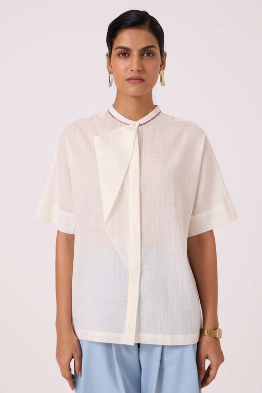 Noah White Handwoven Top