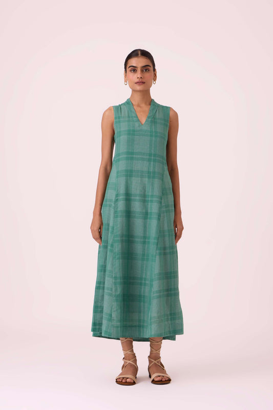 Orwell Green Handwoven Dress