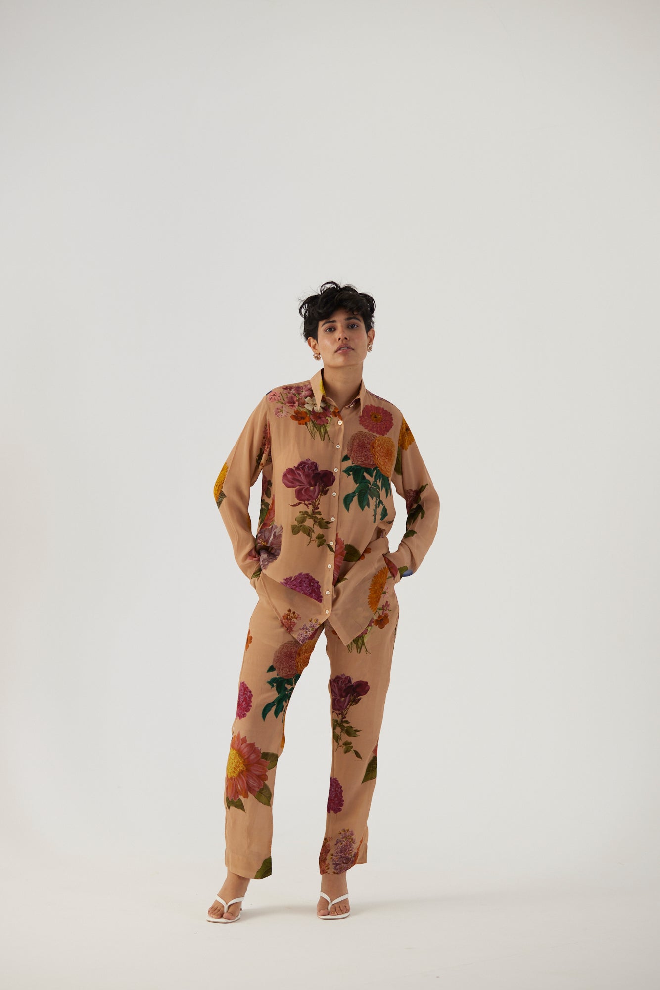 Vintage Garden Crepe Coord Set