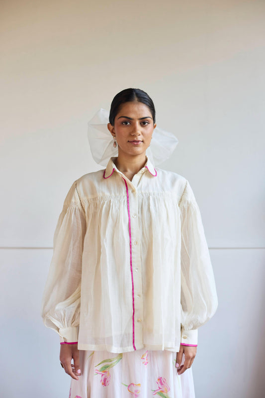 Ivory Smocking Shirt