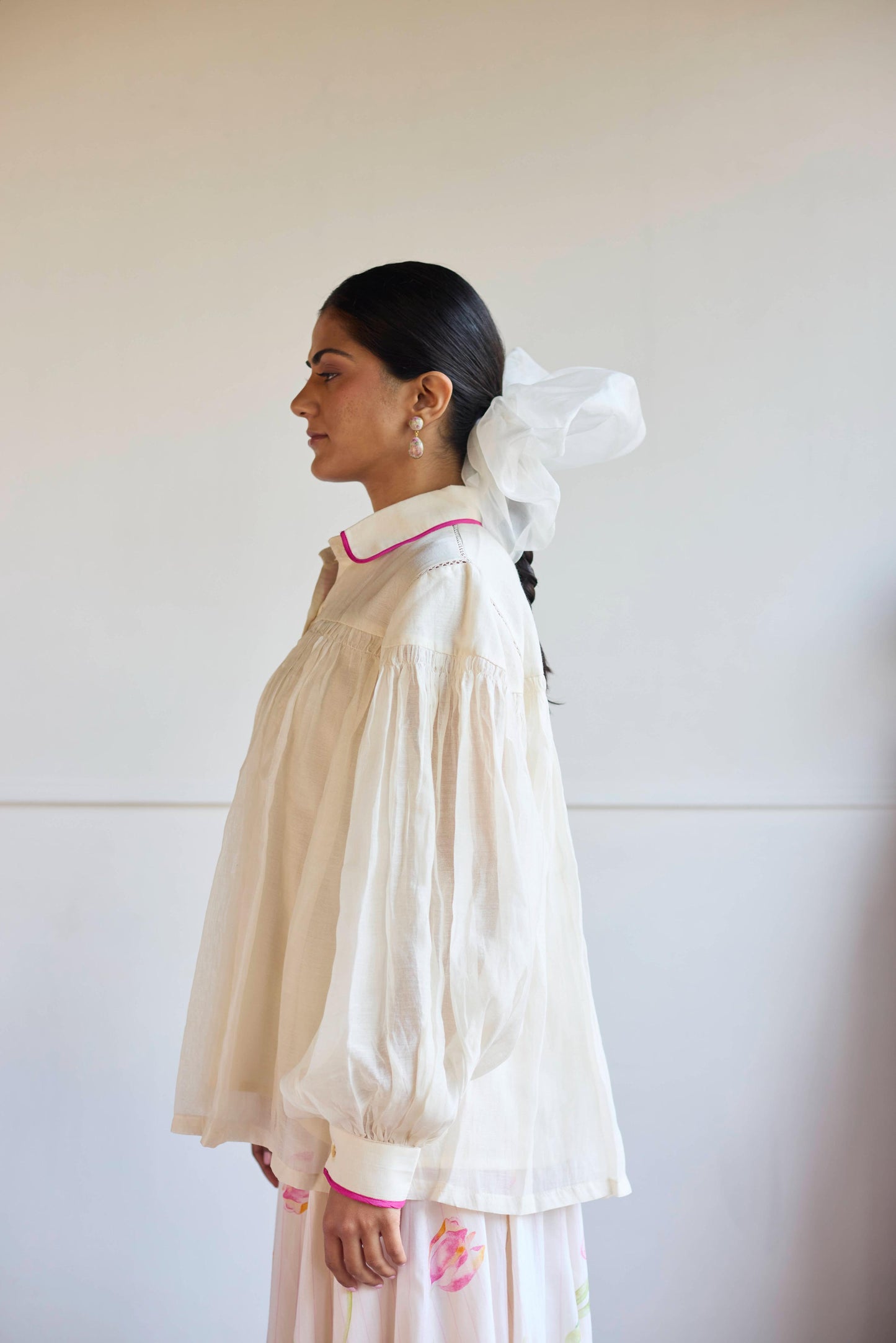 Ivory Smocking Shirt