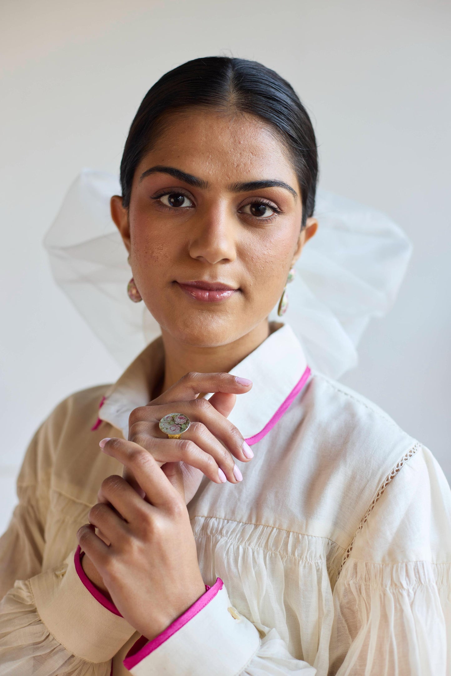 Ivory Smocking Shirt