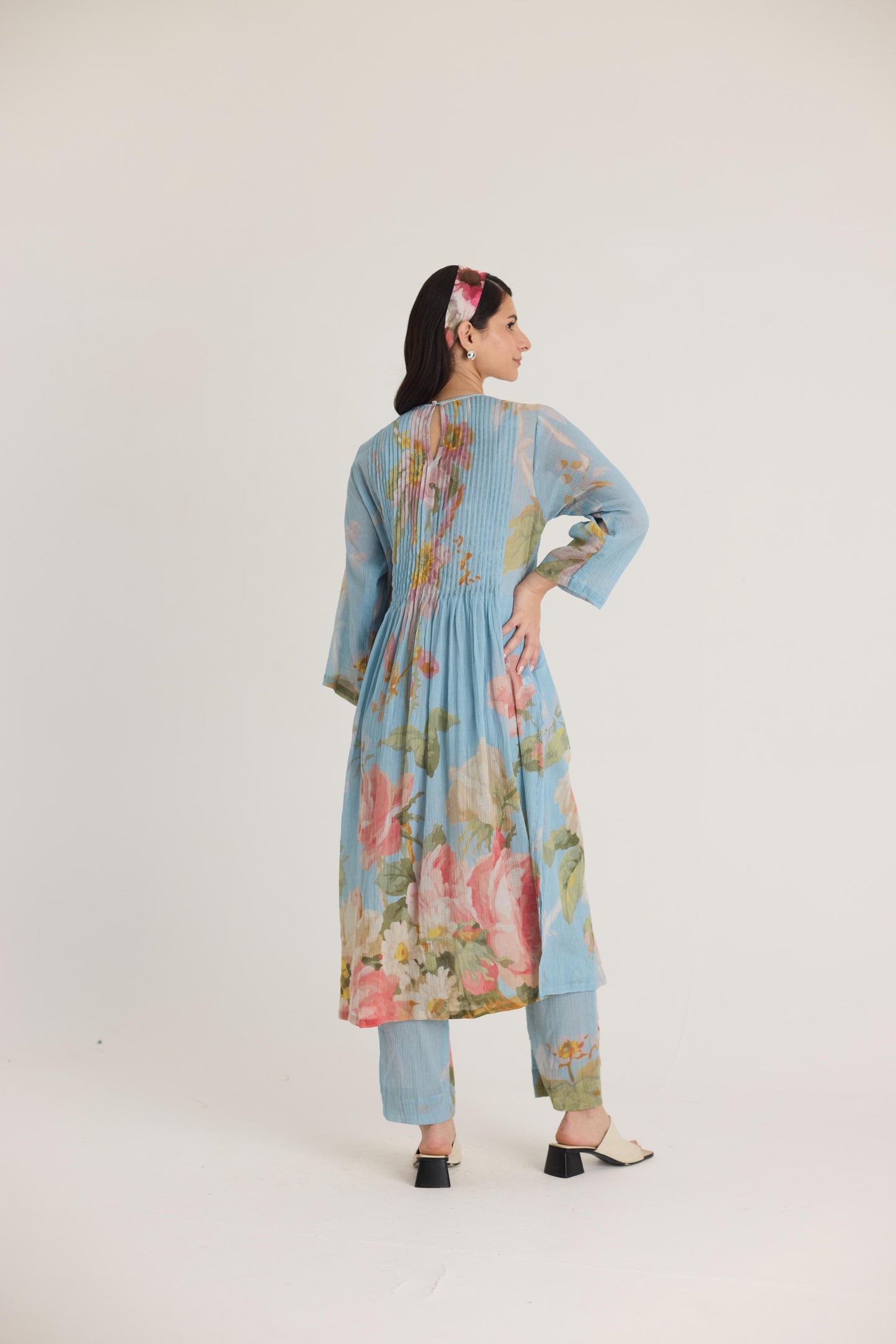 Taffy Pintucks Kurta Set