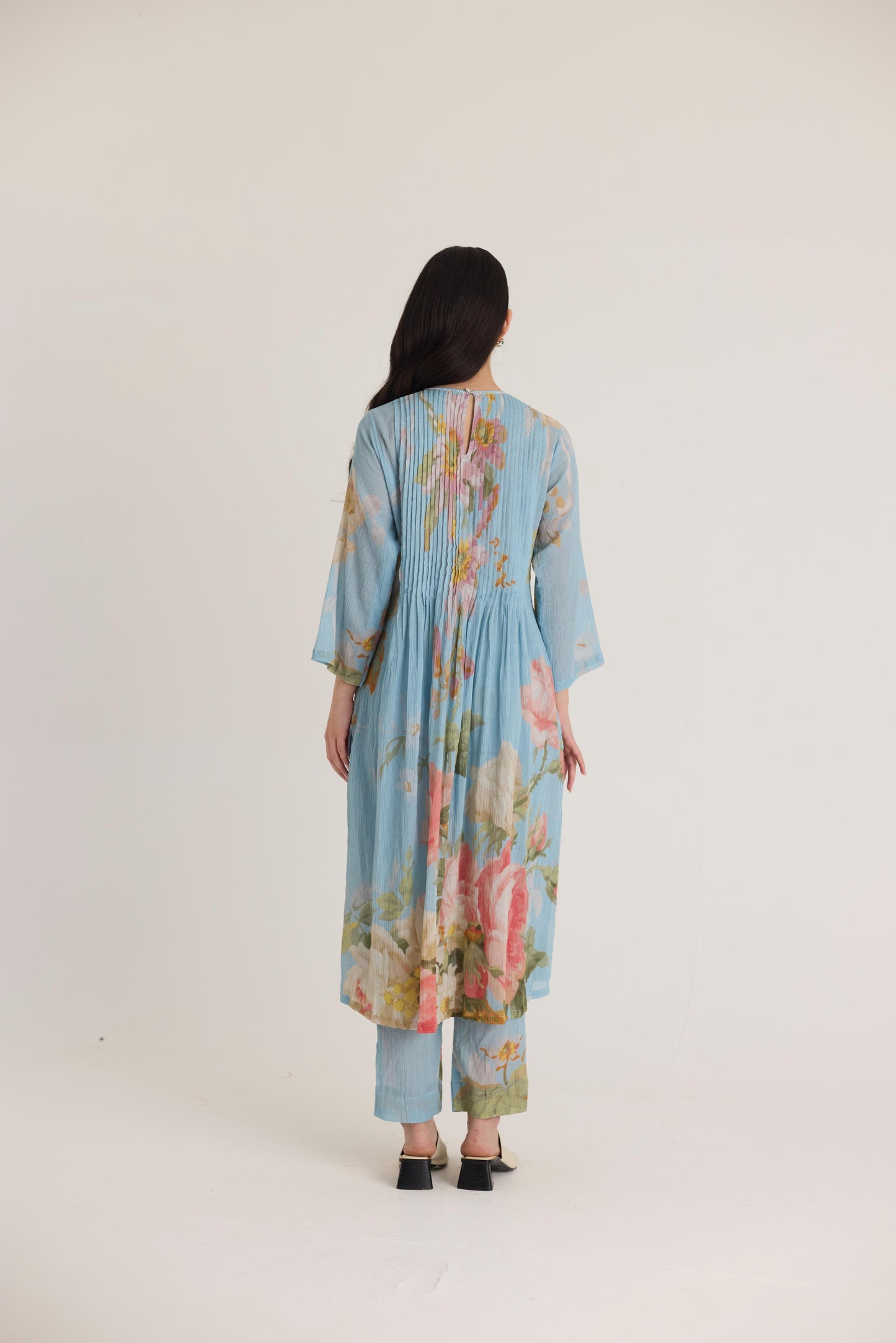 Taffy Pintucks Kurta Set