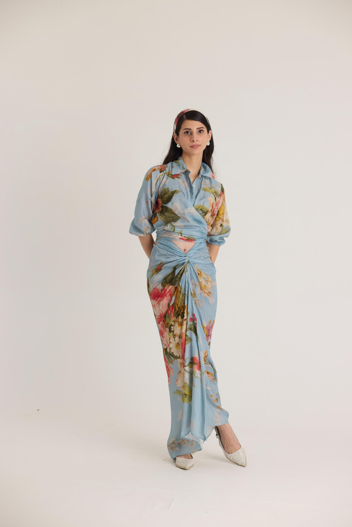 Taffy Tie-up Top & Skirt Set