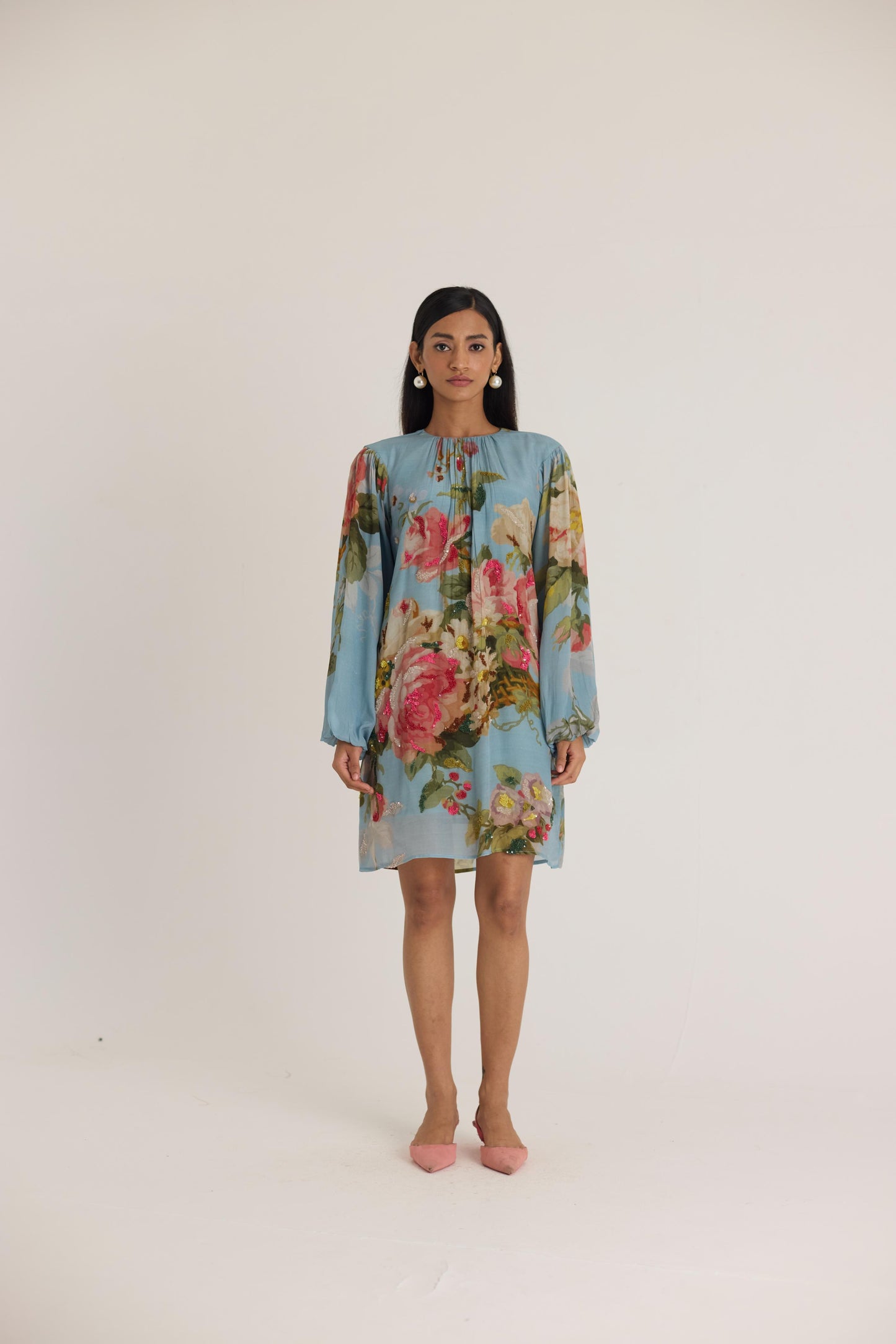 Taffy Embroidered Short Dress