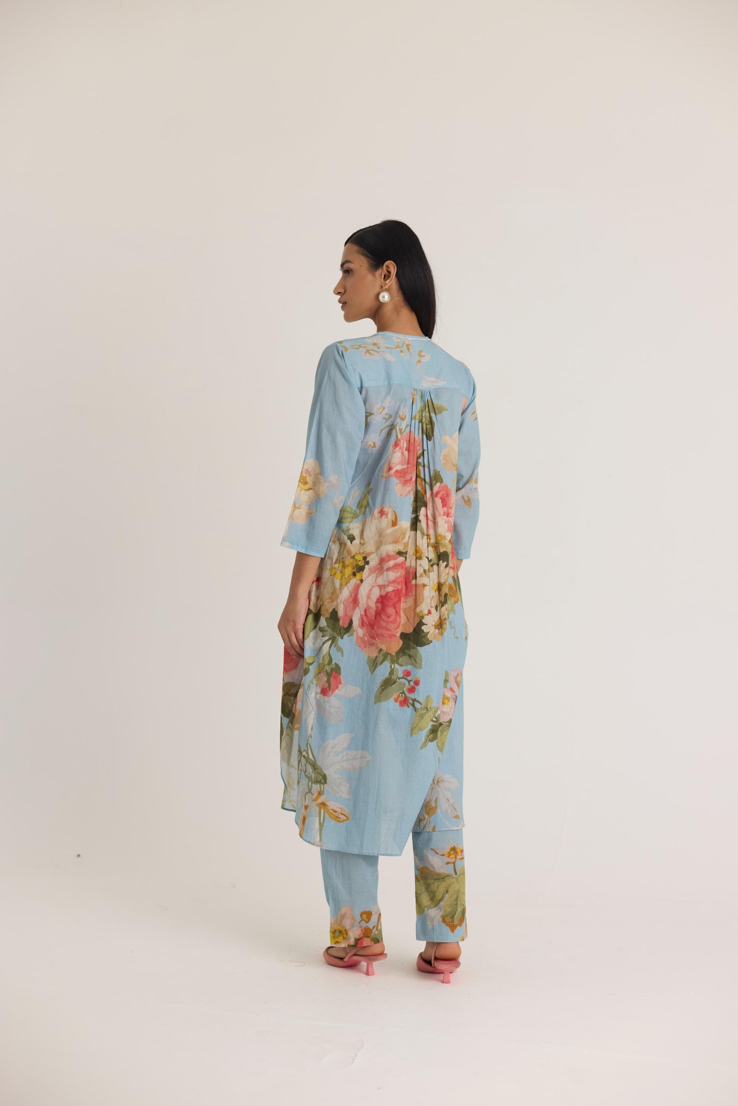 Taffy Long Cotton Kurta Set