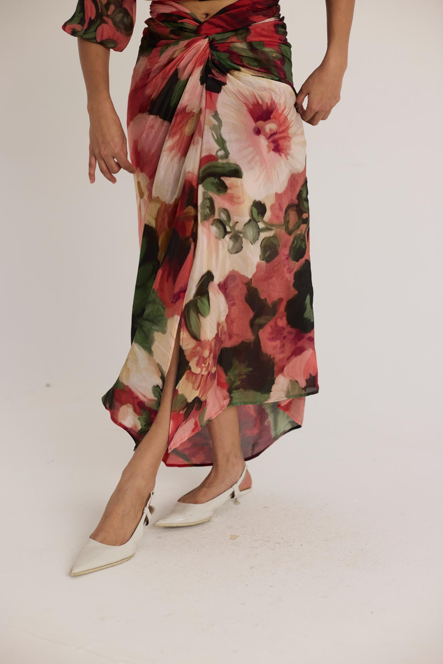 Scarlett  Tie -up Top & Skirt Set