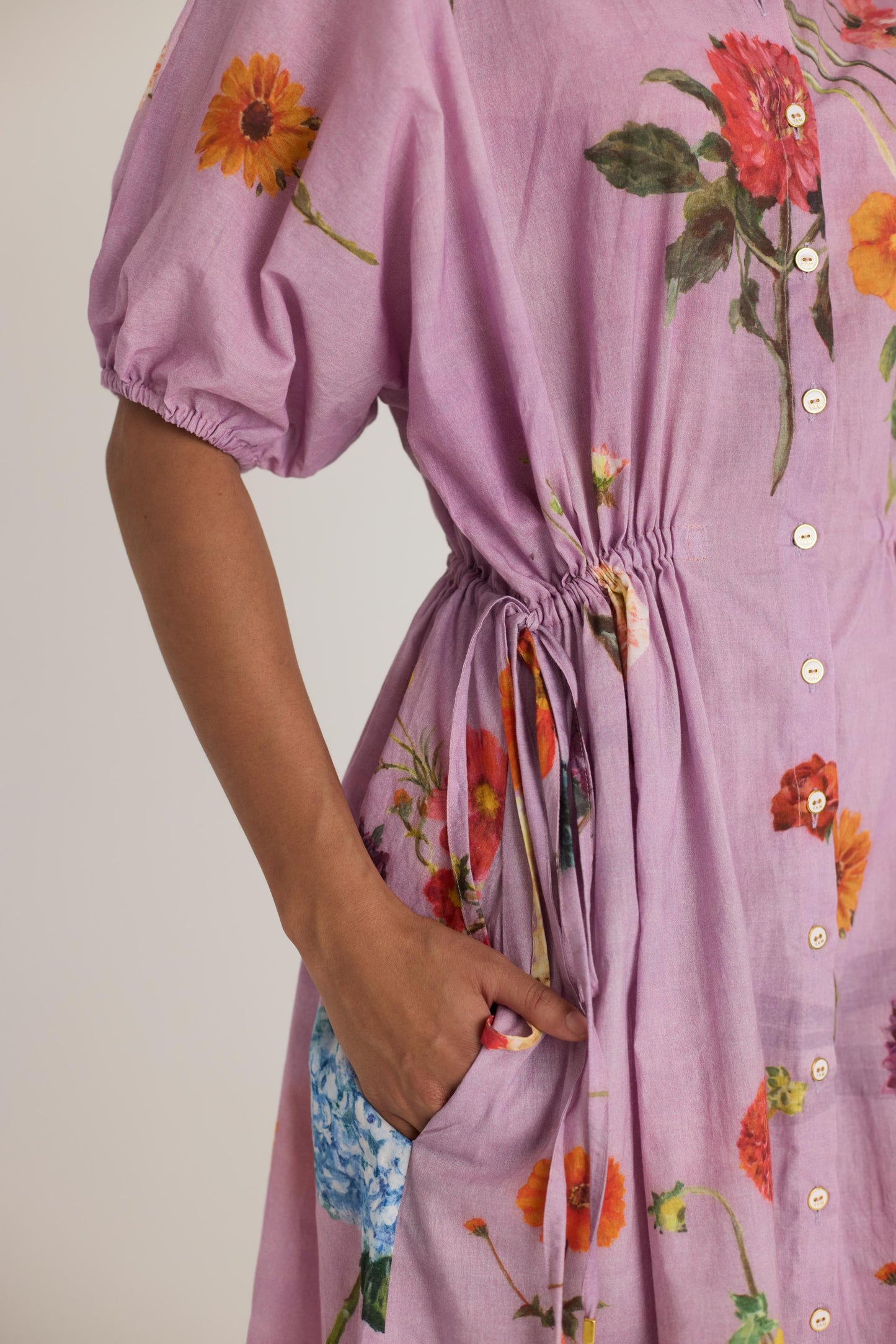 Giggle Berry  Lilac Side Tie Up Dress