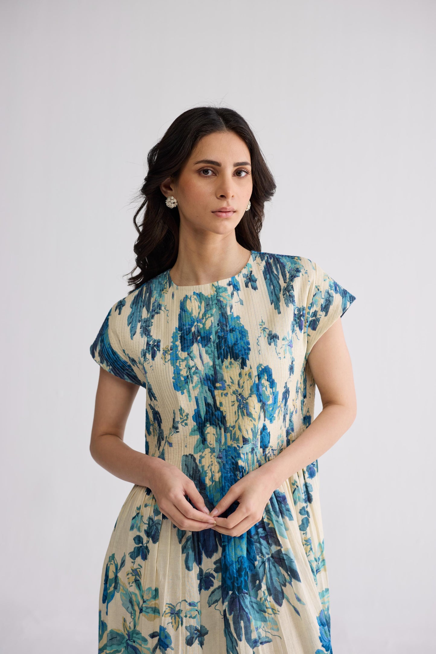 ROYAL PARADISE PINTUCKS DRESS