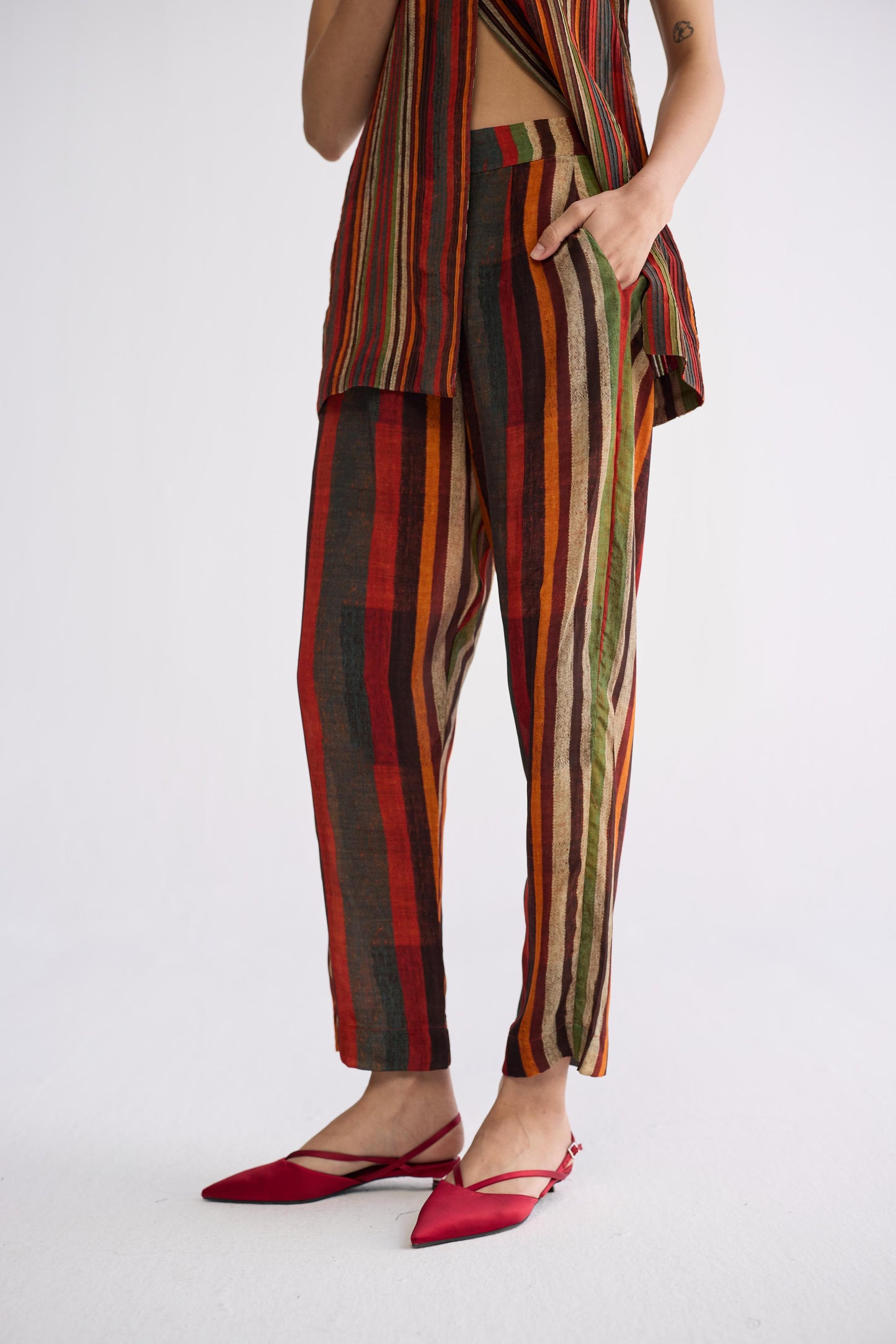 JILIAN PINTUCKS JACKET & PANTS SET
