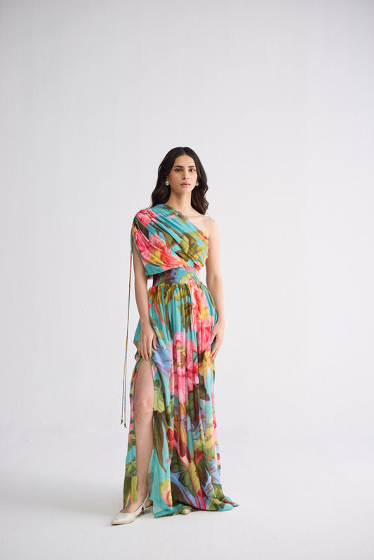 CAMPARI ONE SHOULDER DRESS