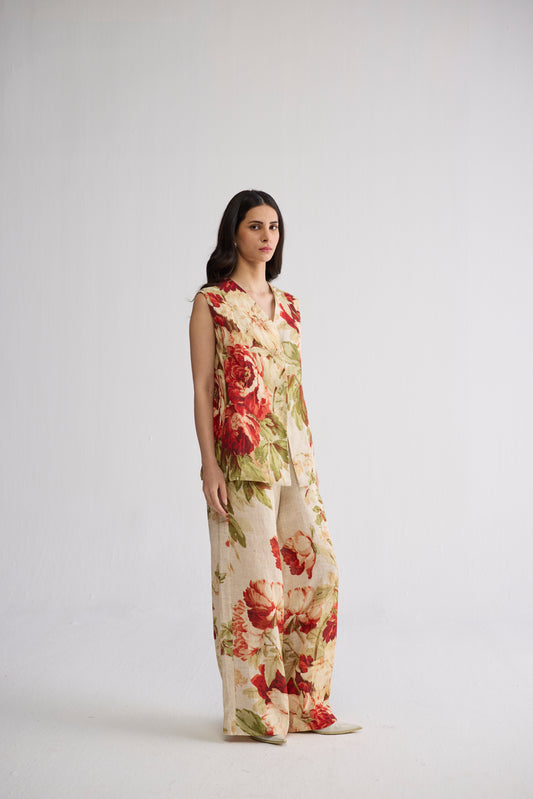 SAMA PANELLED WAISTCOAT & PANTS SET