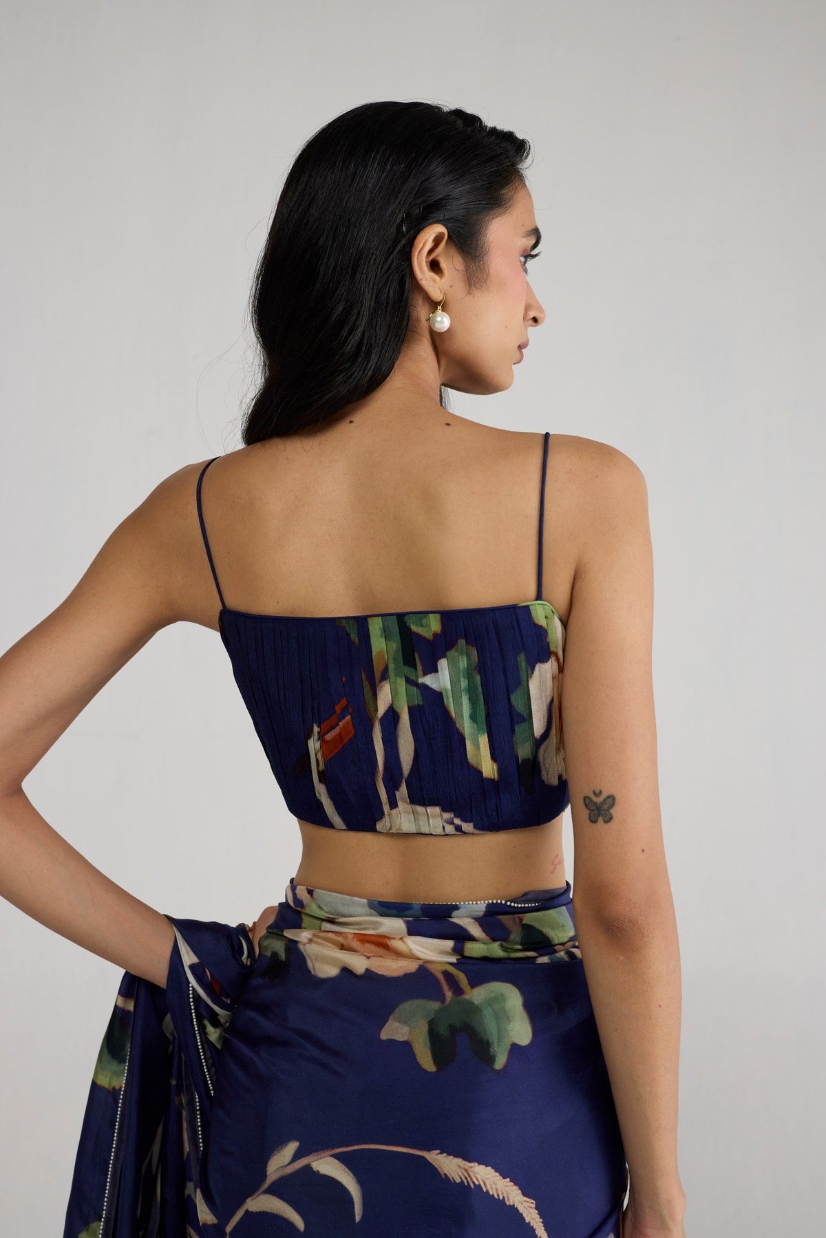 FUJI CREPE RUCHED BLOUSE