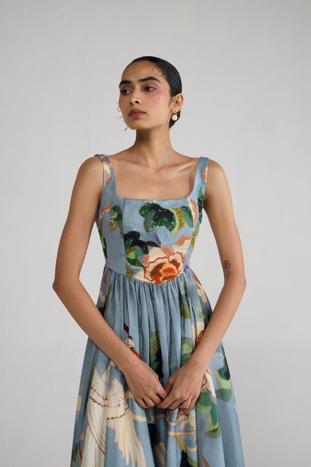 ASSAGAO EMBROIDERED DRESS