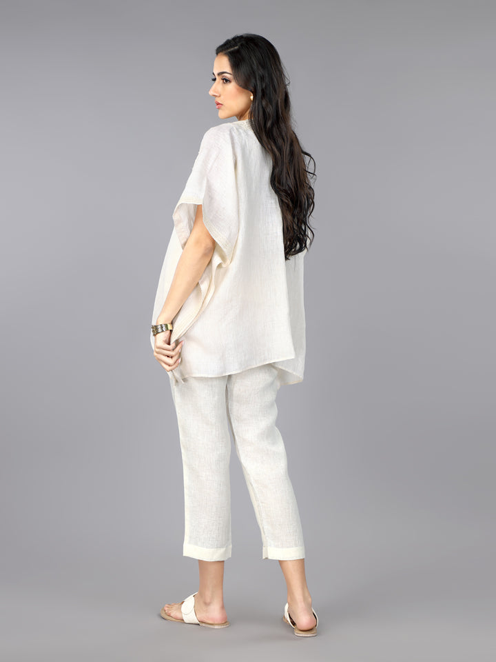 Ivory Linen Shrug & Co-ord Set