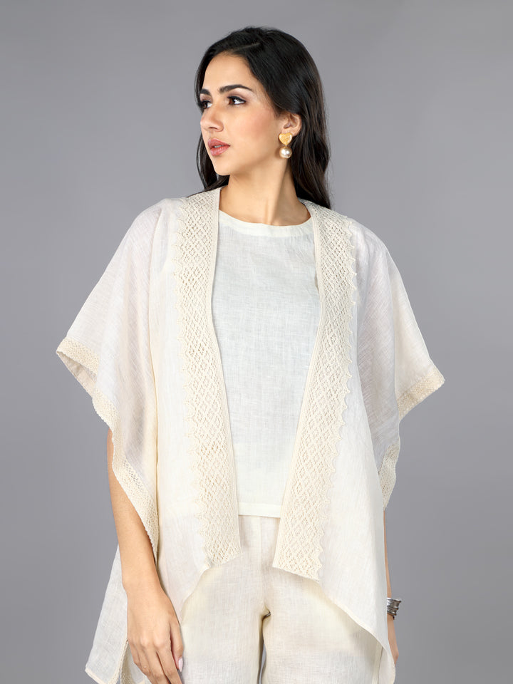 Ivory Linen Shrug & Co-ord Set