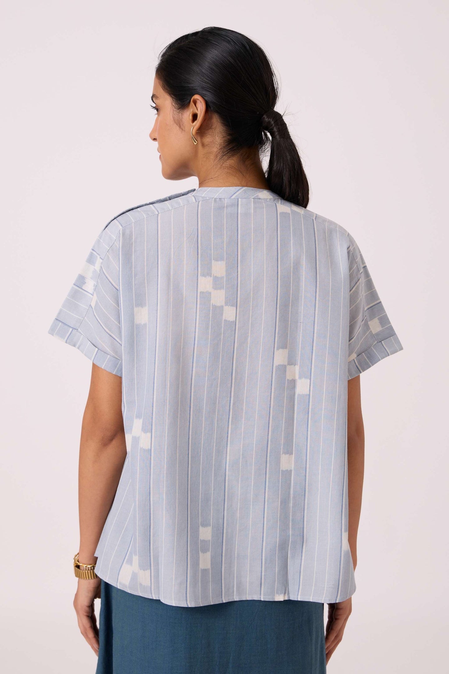 Garcia Blue Ikat Top