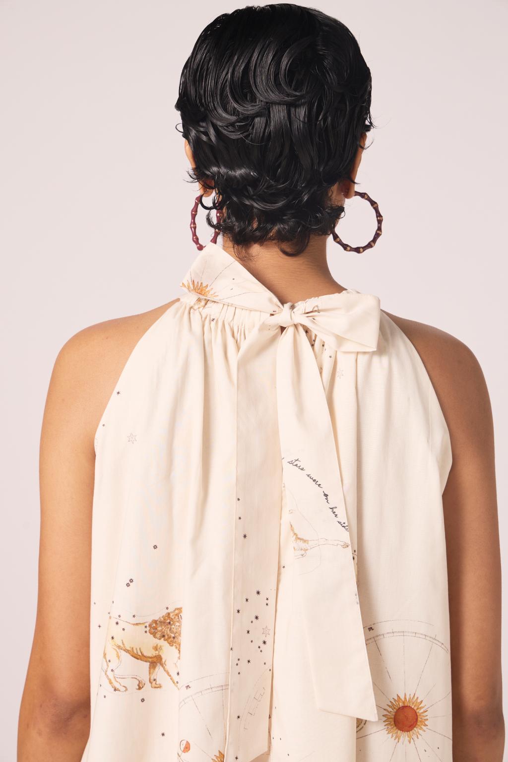 Chica Zodiac Print Cotton Dress