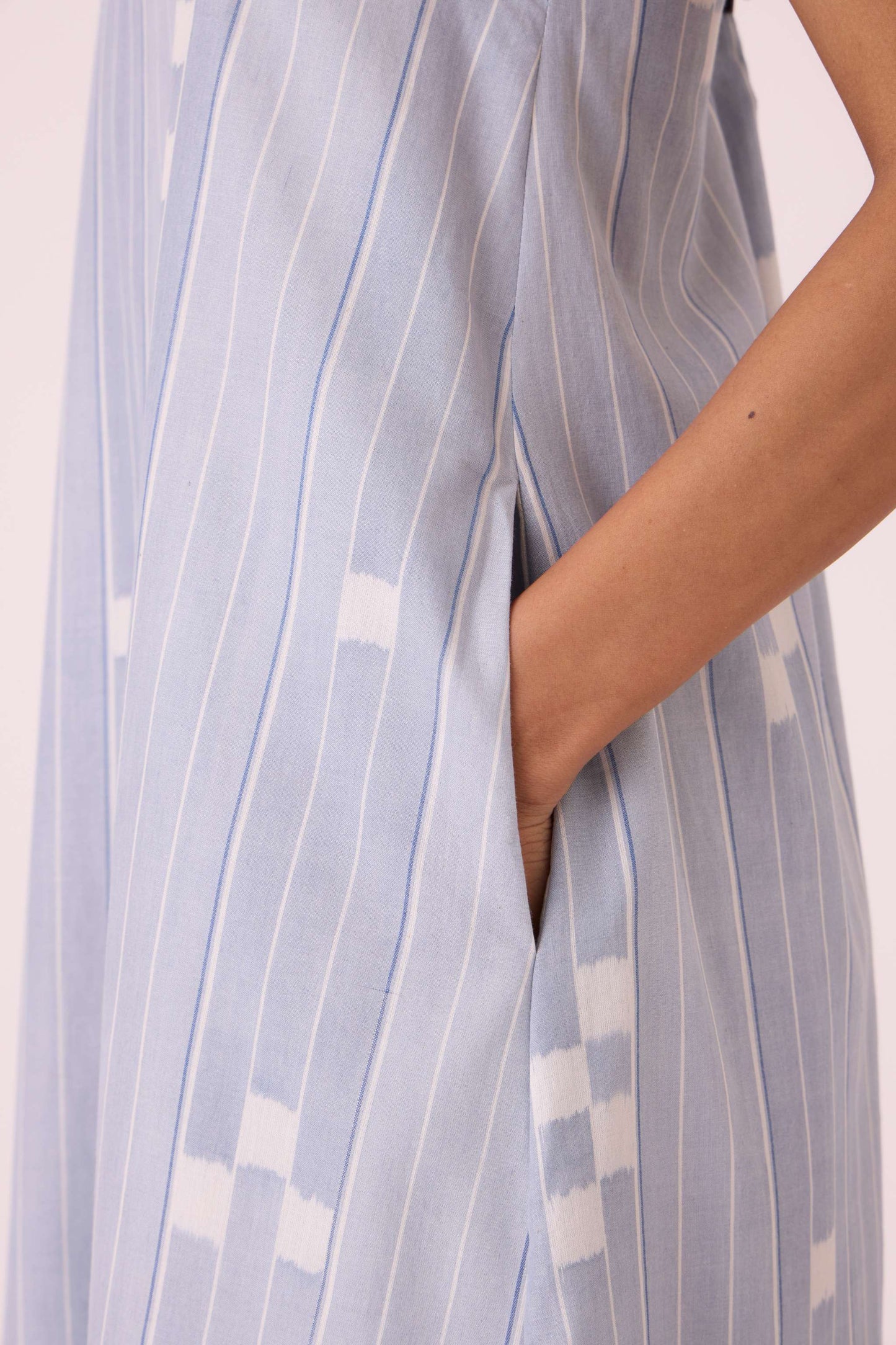 Amaran Blue Ikat Maxi Dress