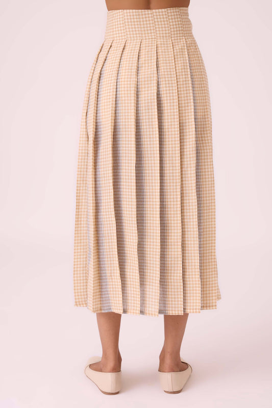 Mikhail Beige Handwoven Skirt