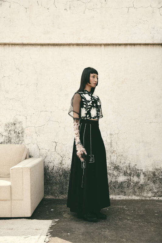 AN Bloom Crop Top with Bookmark Skirt