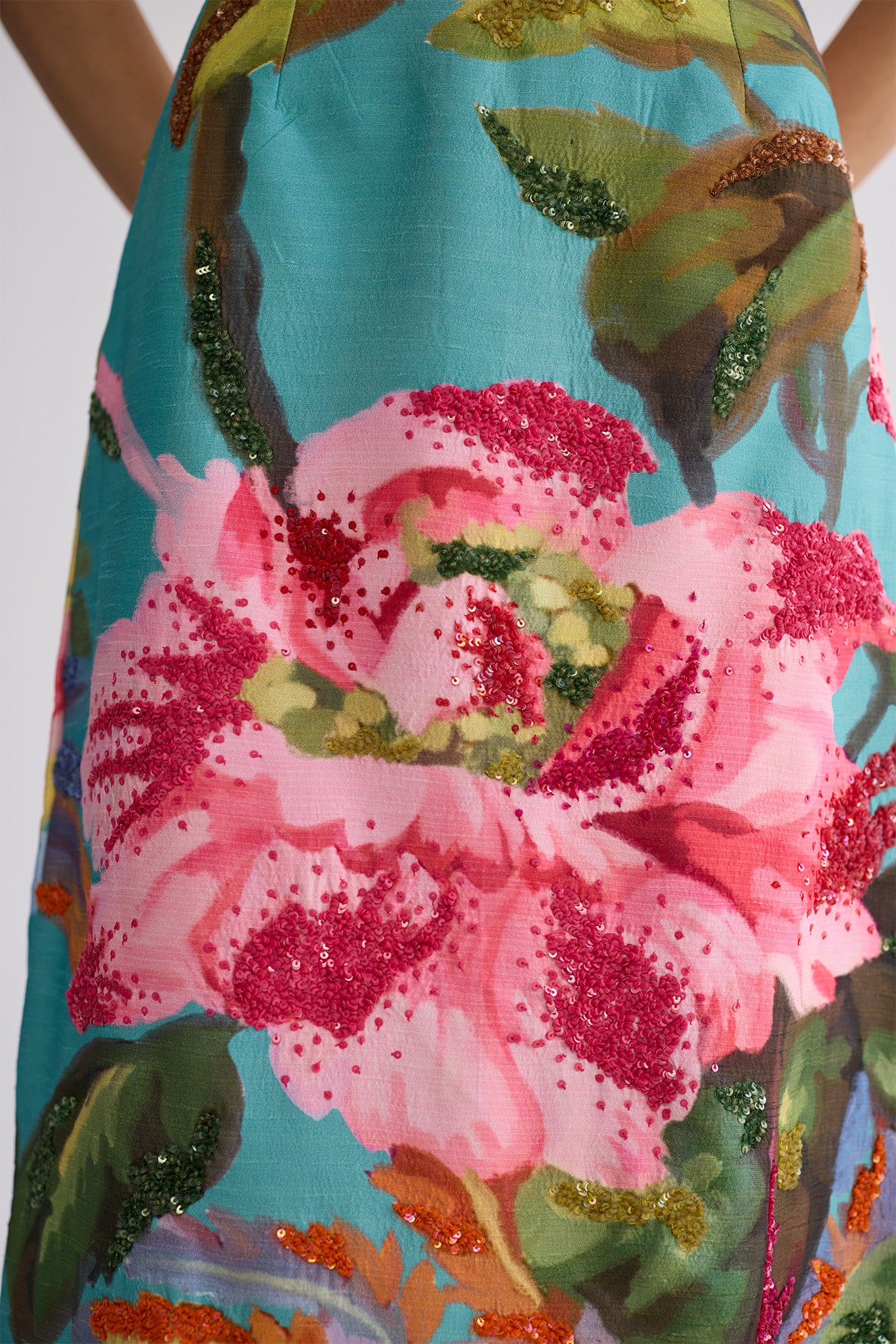 CAMPARI EMBROIDERED TOP AND SKIRT SET