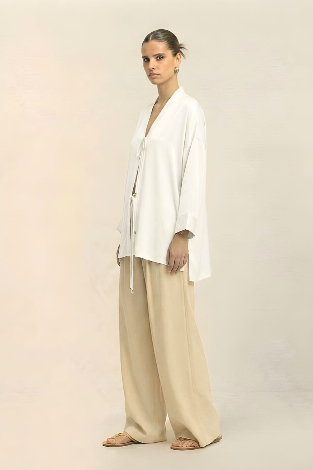 Ivory White Loop Blouse