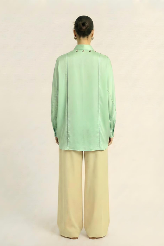 Ash Green Kaftan Blouse