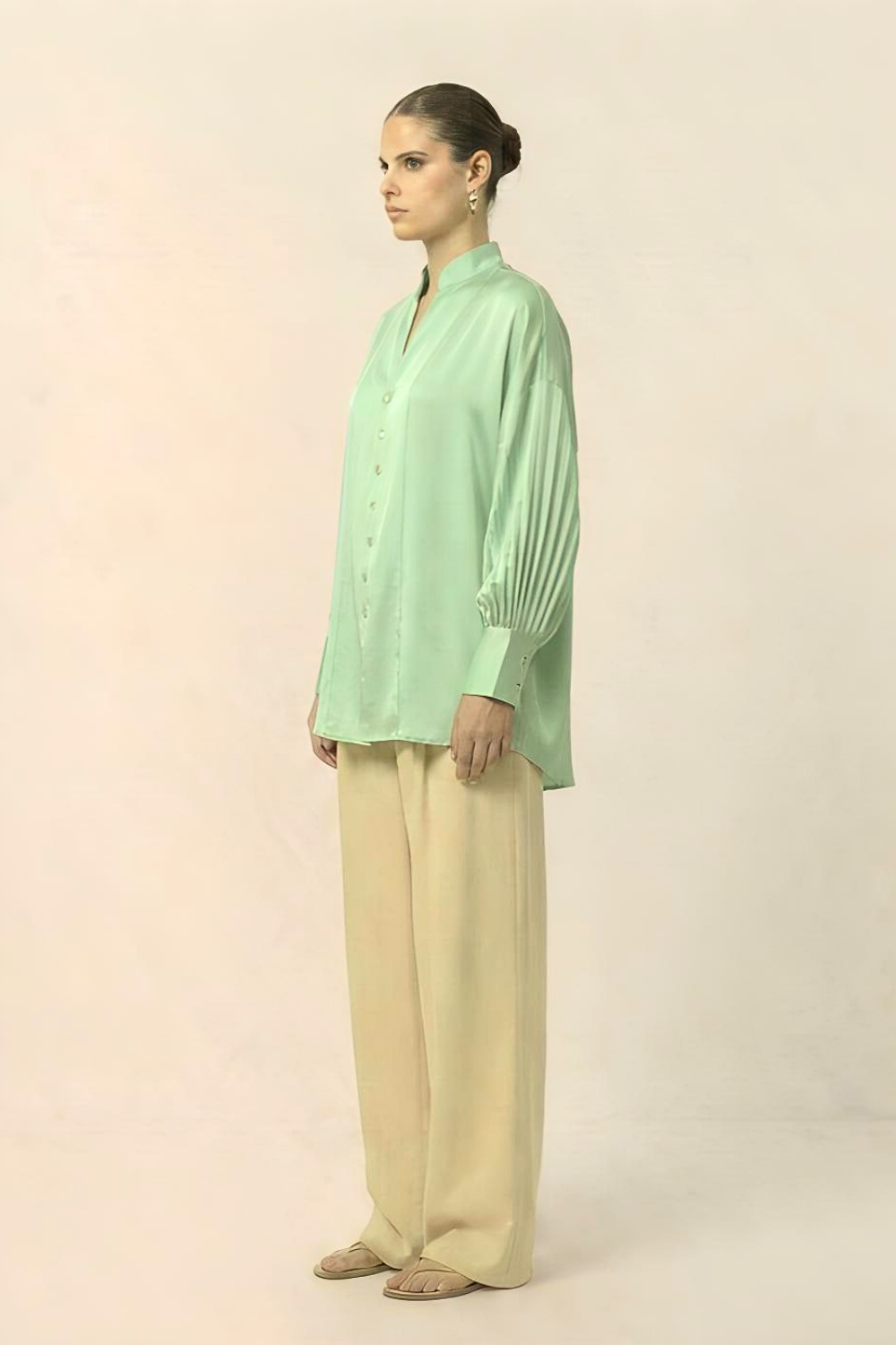 Ash Green Kaftan Blouse