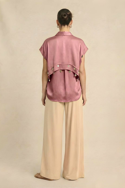 Brick Red Coin Flap Shirt