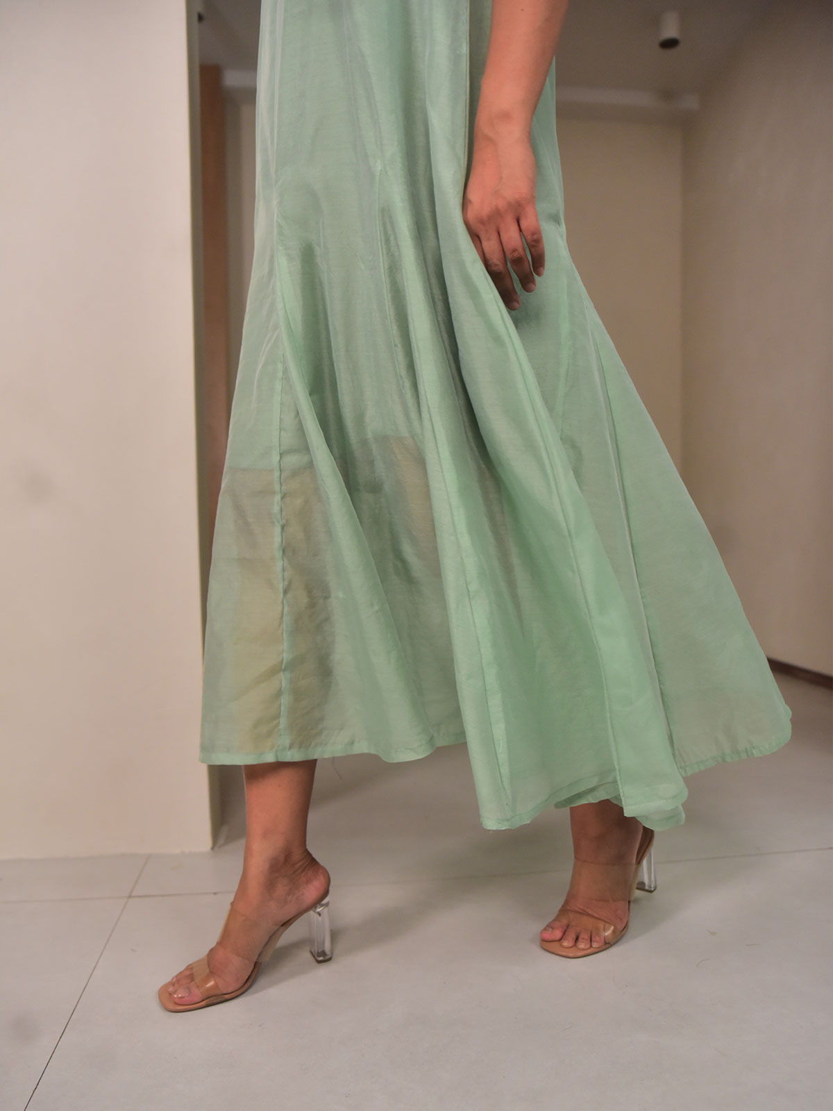 Mei Chanderi Panelled Dress