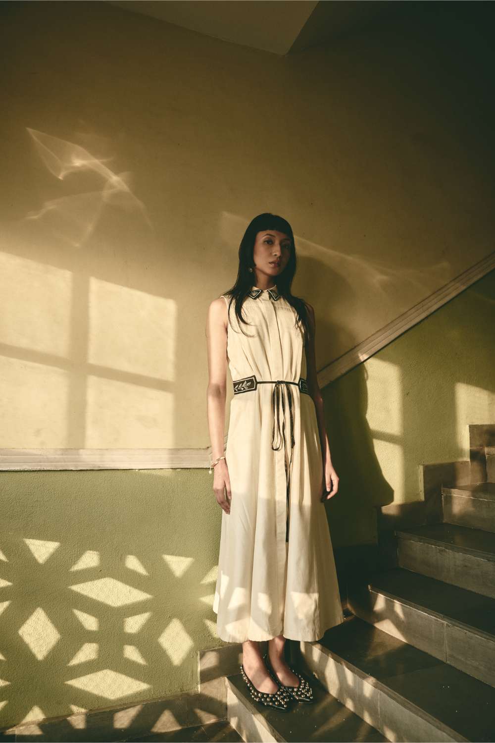 AN Trench Dress - White