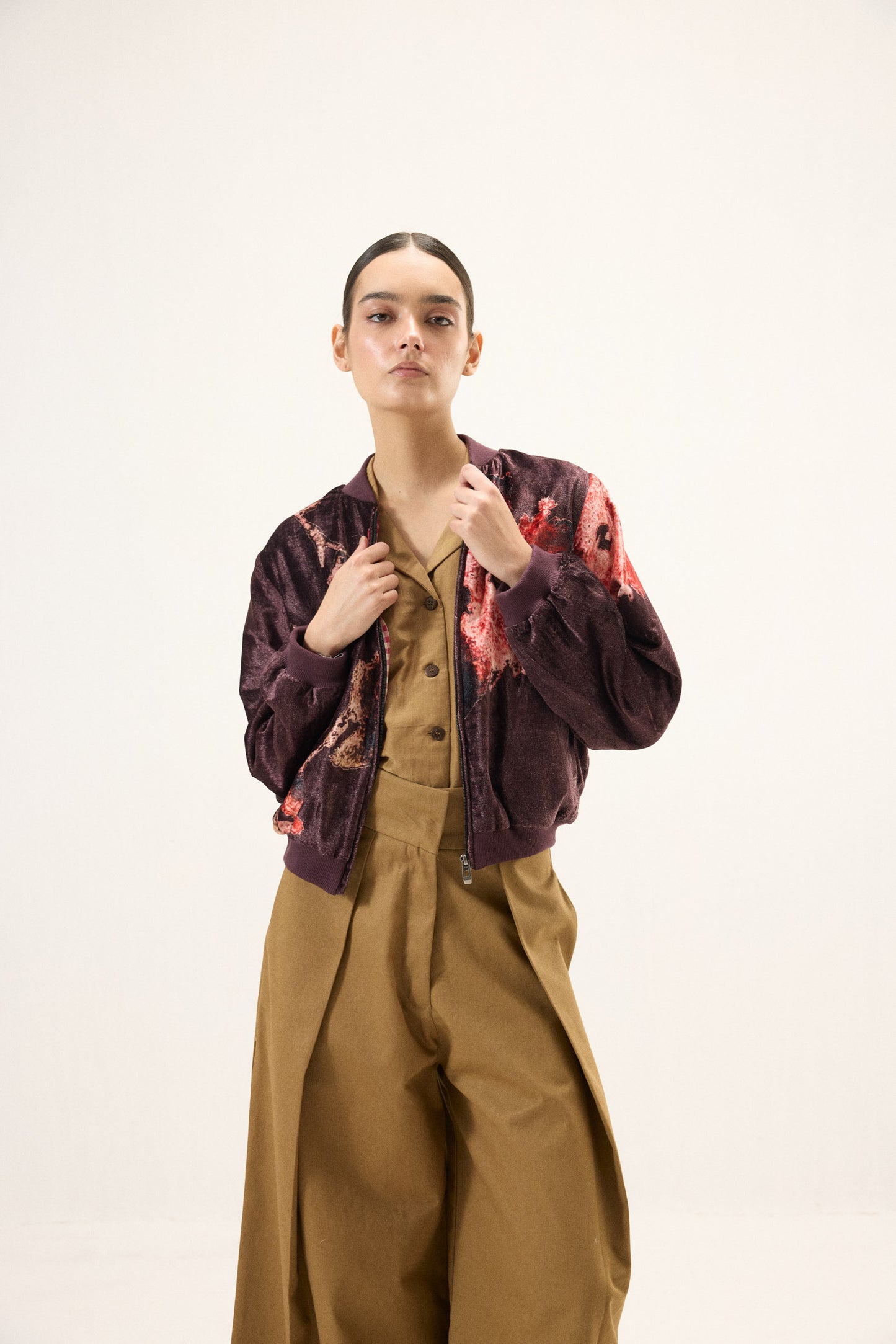 Plum Blossom Bomber Jacket