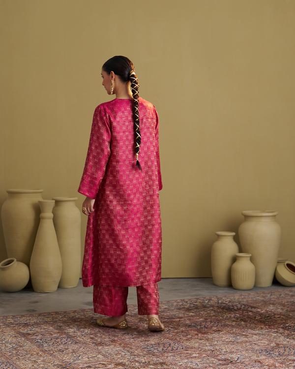 The Rani Pink Banarasi Silk Set