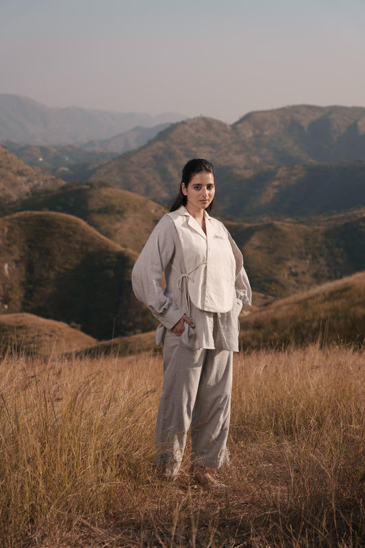 Whisper Wind Shirt and Pant Set - Grey