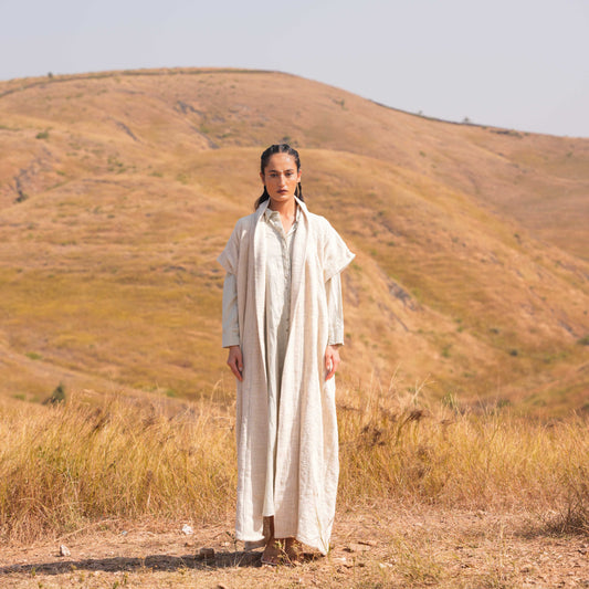 Flavia Set Grey Khadi