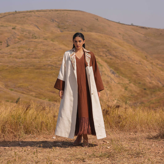 Zoya Dress and Jacket Set Brown