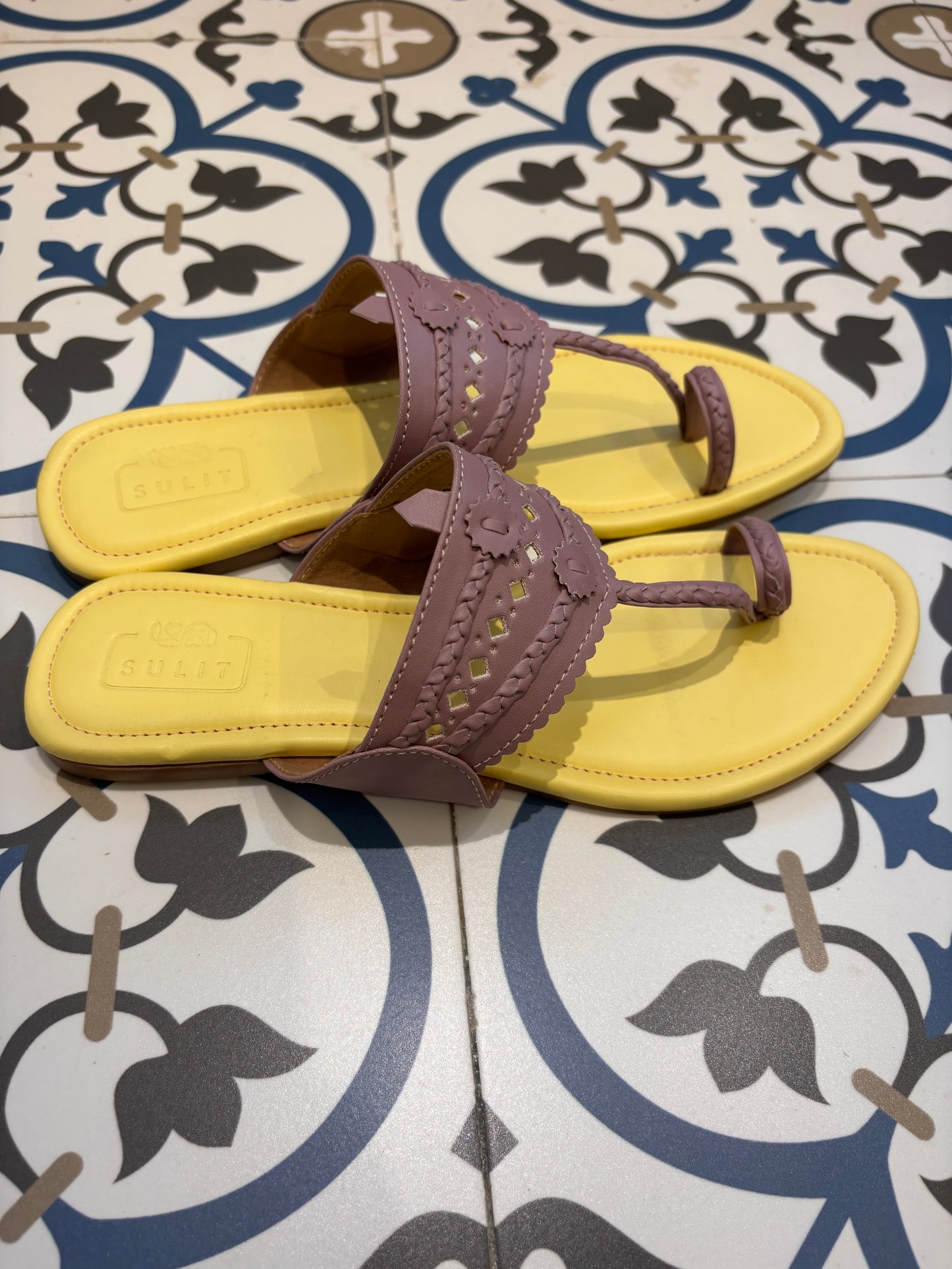 Light Yellow And Dark Lilac