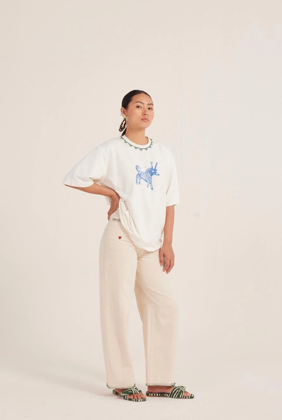 Kiji Handloom Denim Trousers
