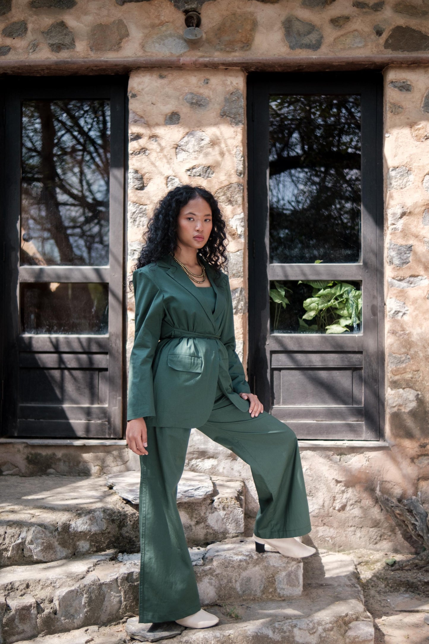 Friday Flared Pants Forest Green