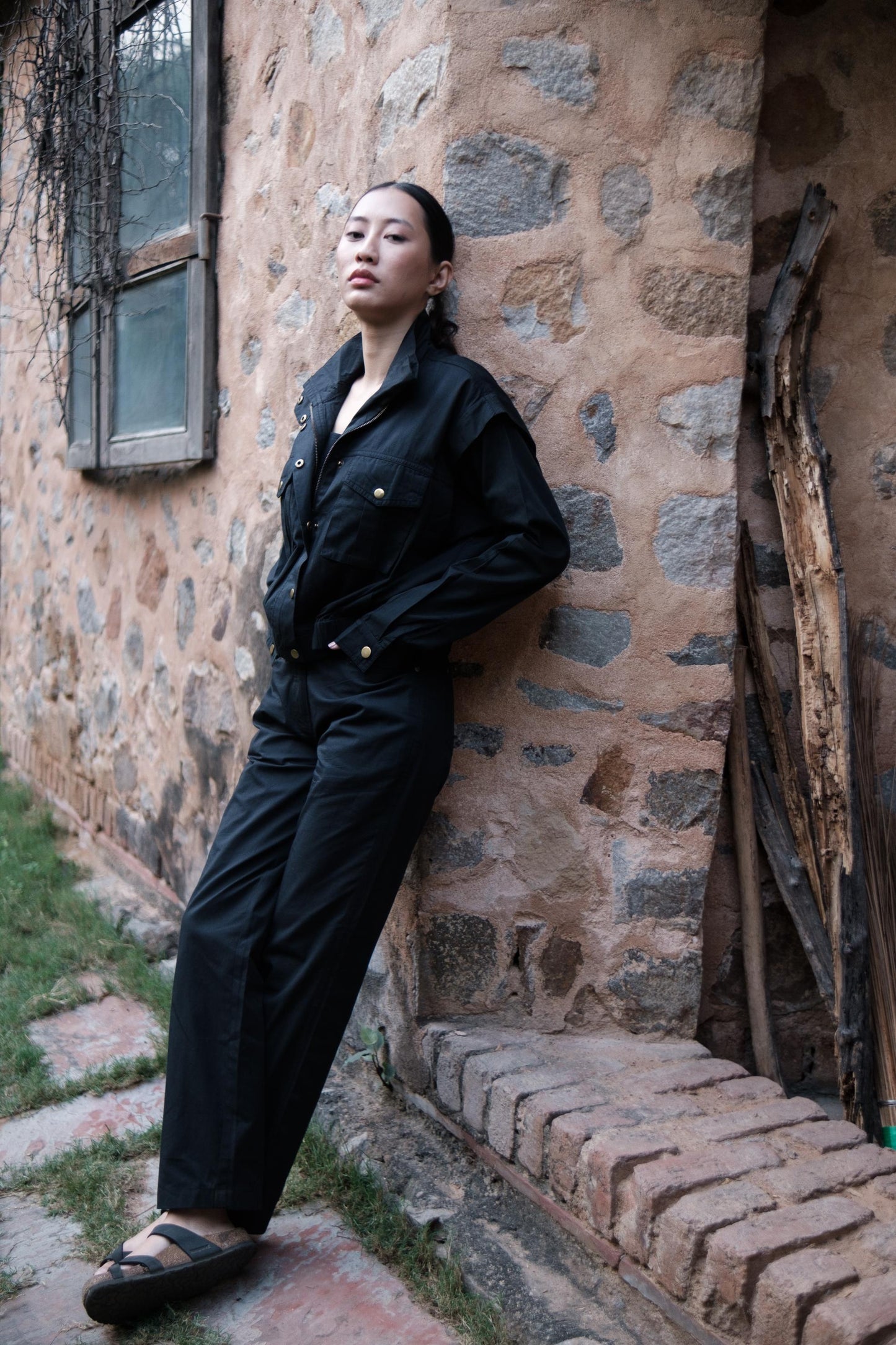 Sheldon Cropped Jacket Black