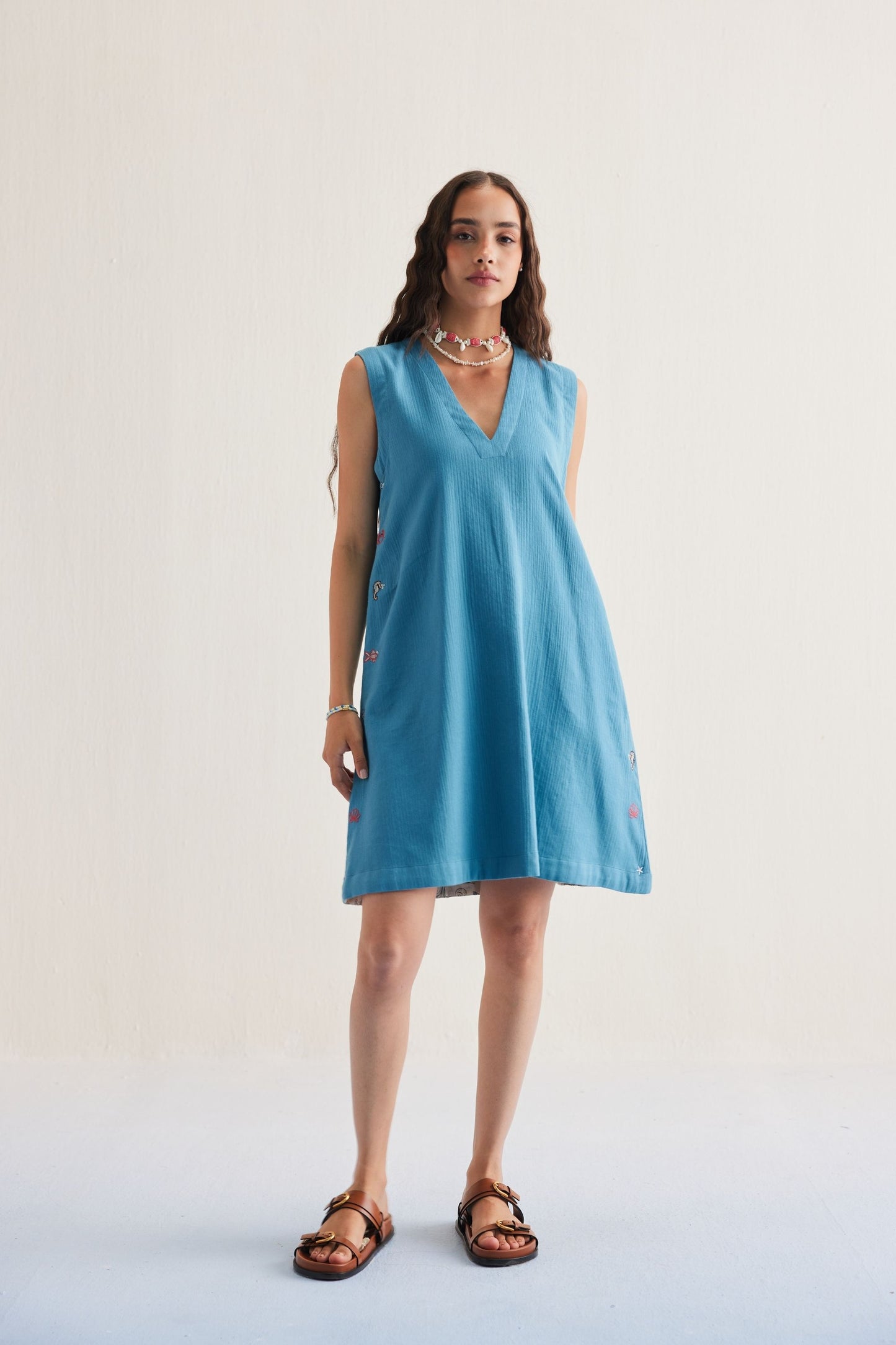 Marine Summer Organic Cotton Dress