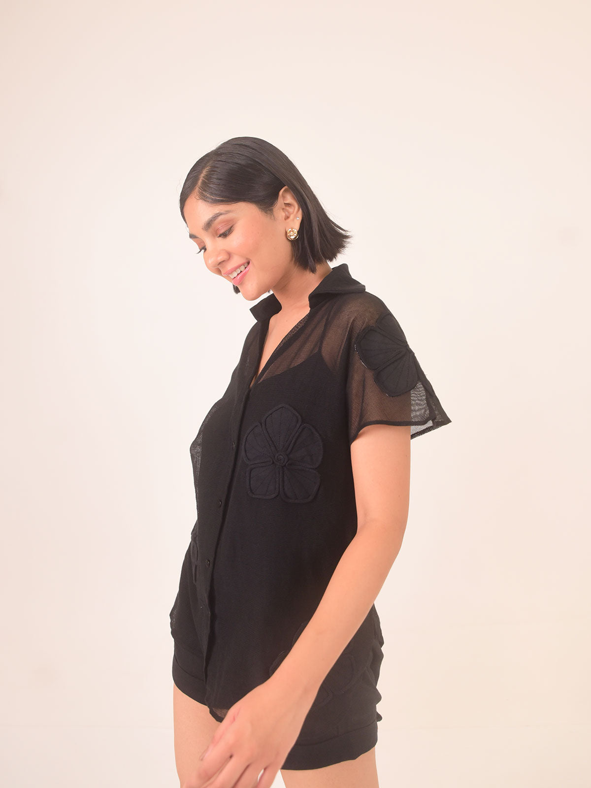 Nova Applique Cotton Net Set
