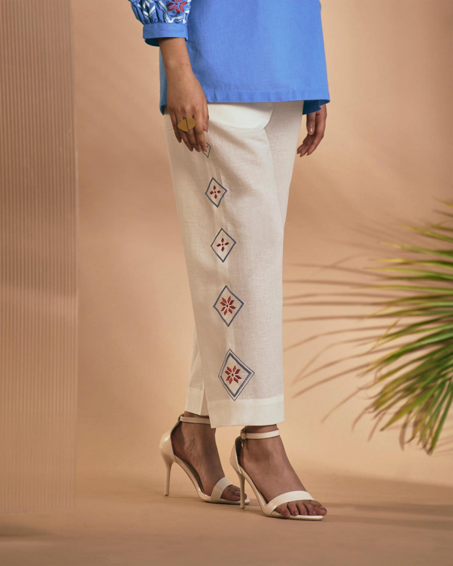 Ivory Blue Rainforest Pant